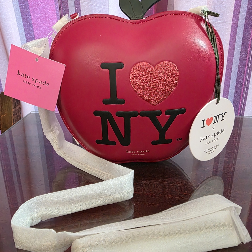 NWT Kate Spade Red I Heart NY Crossbody Bag